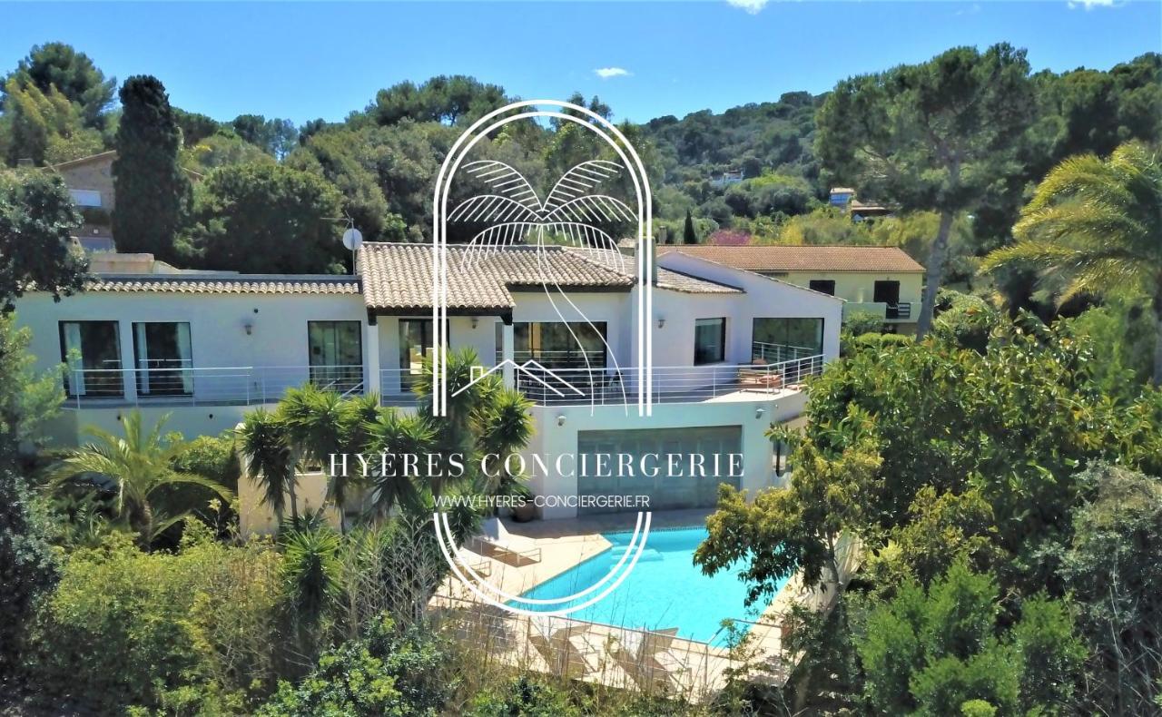 Villa L'Arbanaise Vue Mer Piscine Presqu'Ile Giens By Hc Hyères Exteriér fotografie