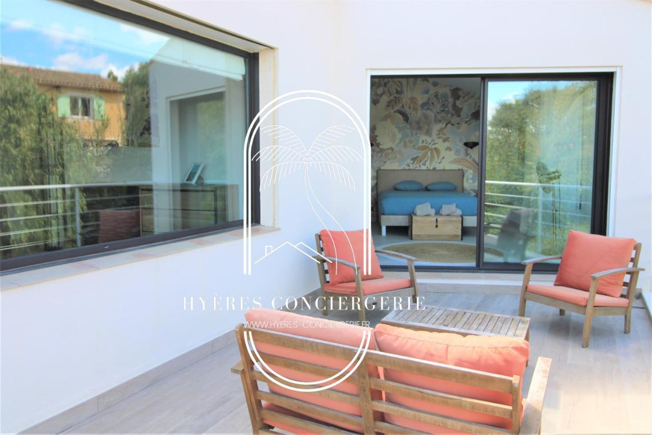 Villa L'Arbanaise Vue Mer Piscine Presqu'Ile Giens By Hc Hyères Exteriér fotografie